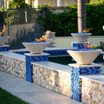 Cazo fire bowl perfect flame luxury outdoor lighting