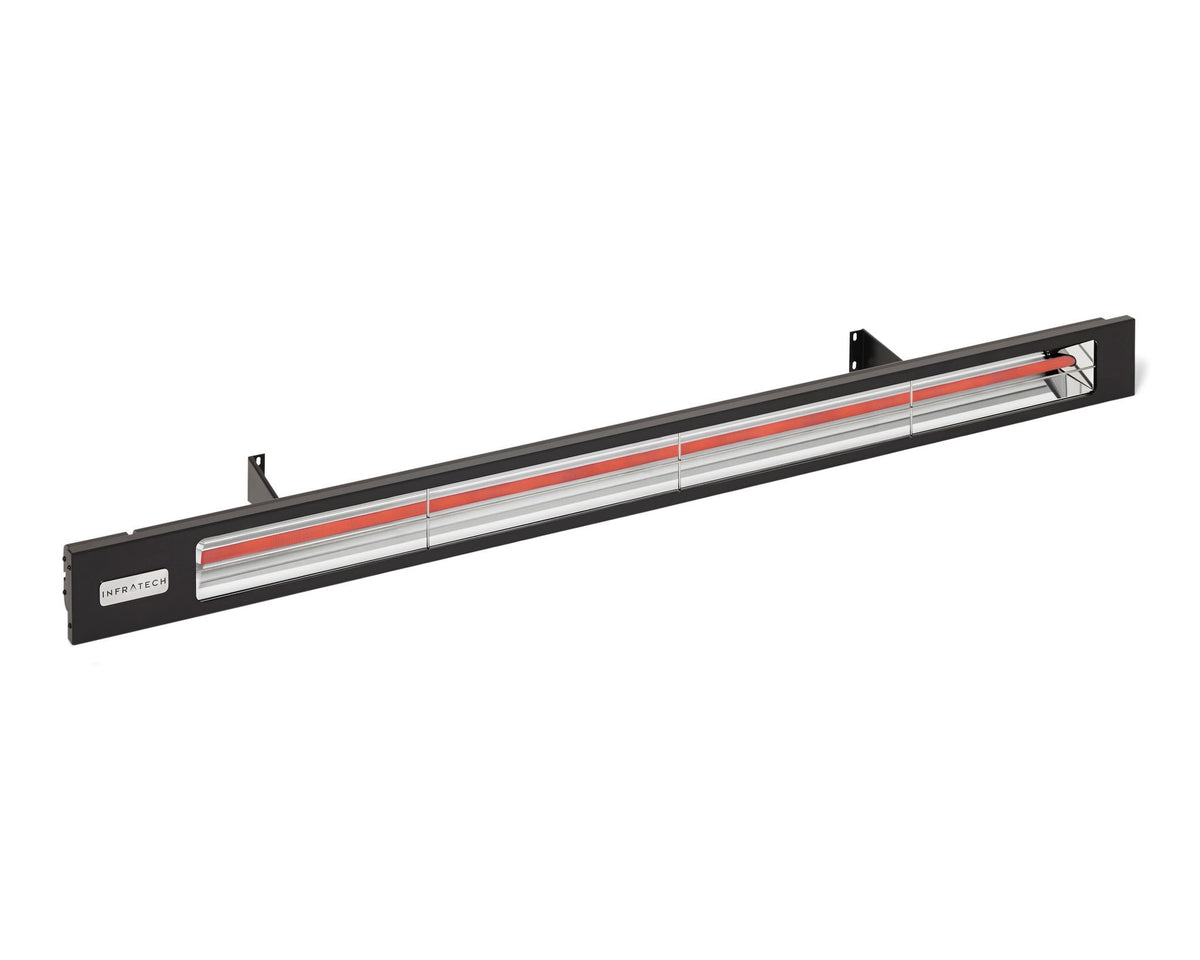 Infratech Comfort black slim-line infrared patio heater with mounting brackets