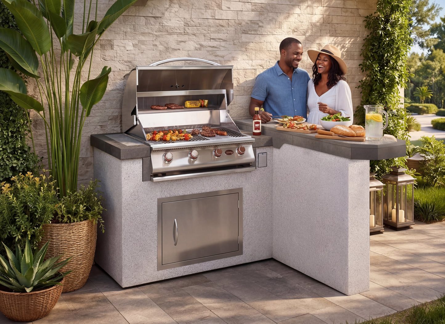 Cal Flame Maui Q Outdoor Kitchen Island – Patio Series