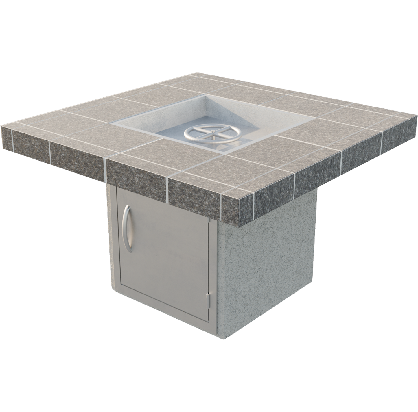 Cal Flame Mesa S201M square fire pit with porcelain tile top