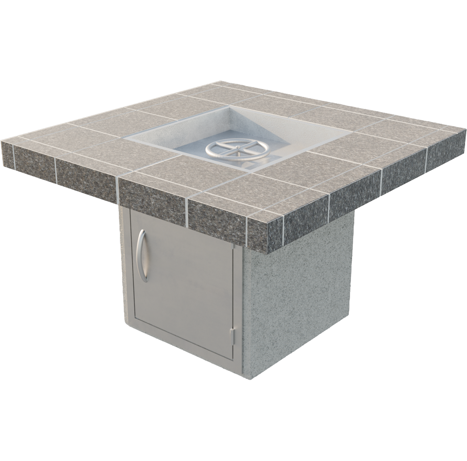 Cal Flame Mesa S201M square fire pit with porcelain tile top
