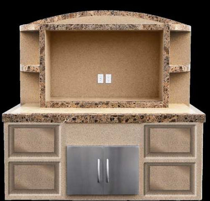 Cal Flame ODC-1 Paradise drawer configuration detail