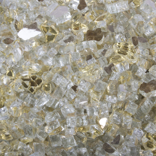 gold fire pit  glass 25 pound bag