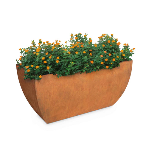 Tuscon planter bowl corten steel luxury perfect plant staging