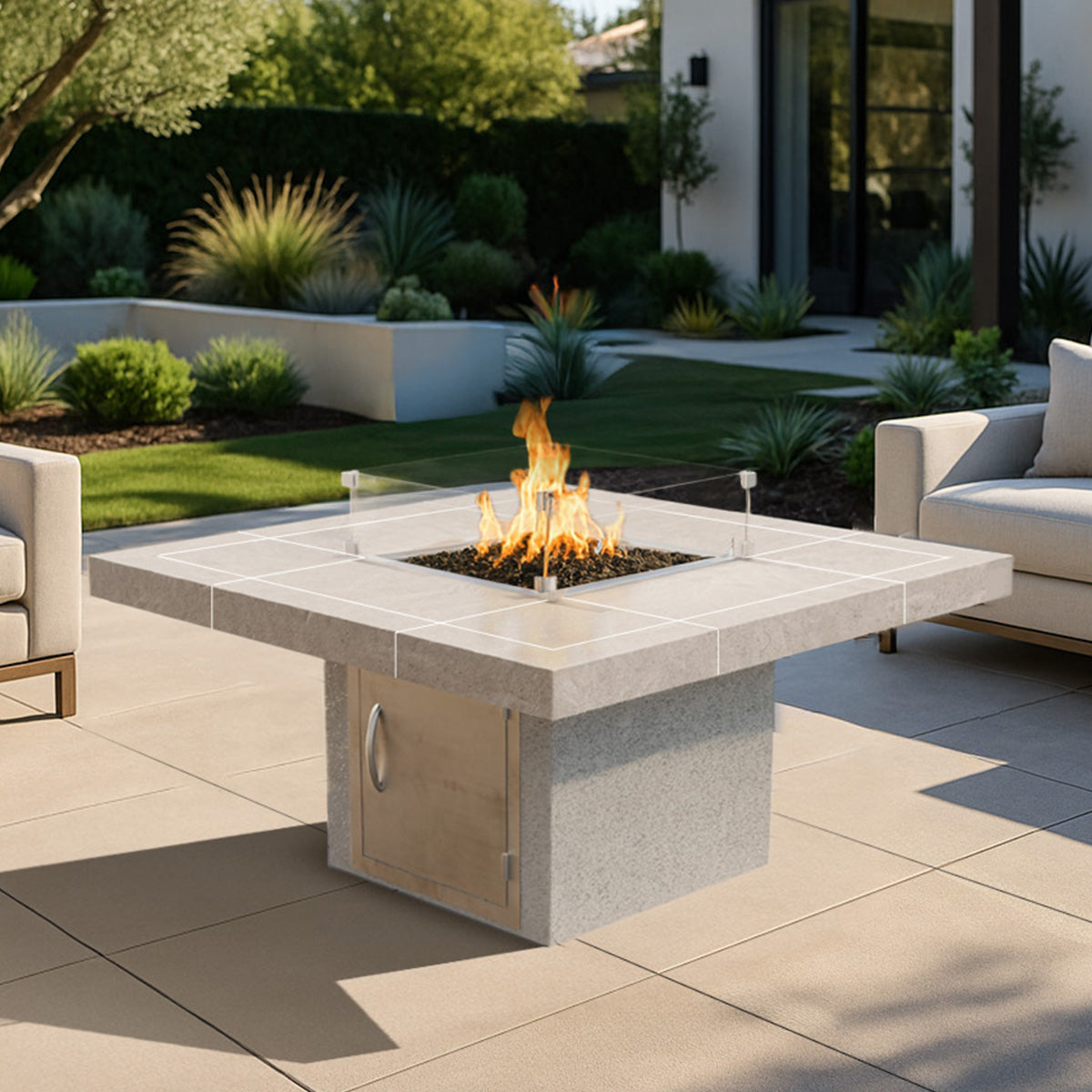 CalFlame Sedona – Modern Outdoor Gas Fire Pit