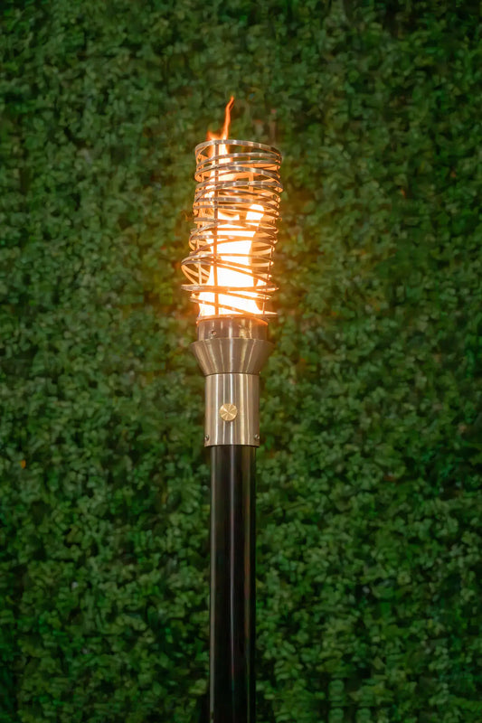 Stainless steel fire torch wind proof 30,000 btu  perfect flame luxury outdoor lighting