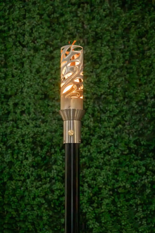 Stainless steel havana fire torch wind proof 30,000 btu  perfect flame luxury outdoor lighting