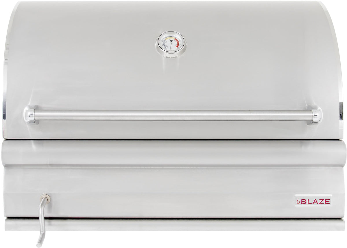 
ALT: Blaze 32-Inch Built-In Stainless Steel Charcoal Grill BLZ-4-CHAR open front view
