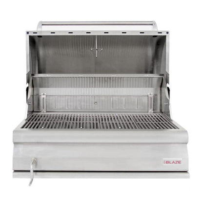 Blaze 32-Inch Built-In Stainless Steel Charcoal Grill BLZ-4-CHAR open front view