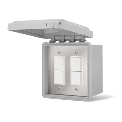Infratech 14-4325 dual surface mount duplex switch with weatherproof box, open