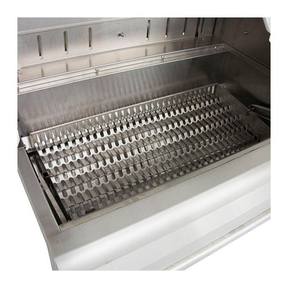 Blaze 32-Inch Charcoal Grill adjustable charcoal grate interior detail