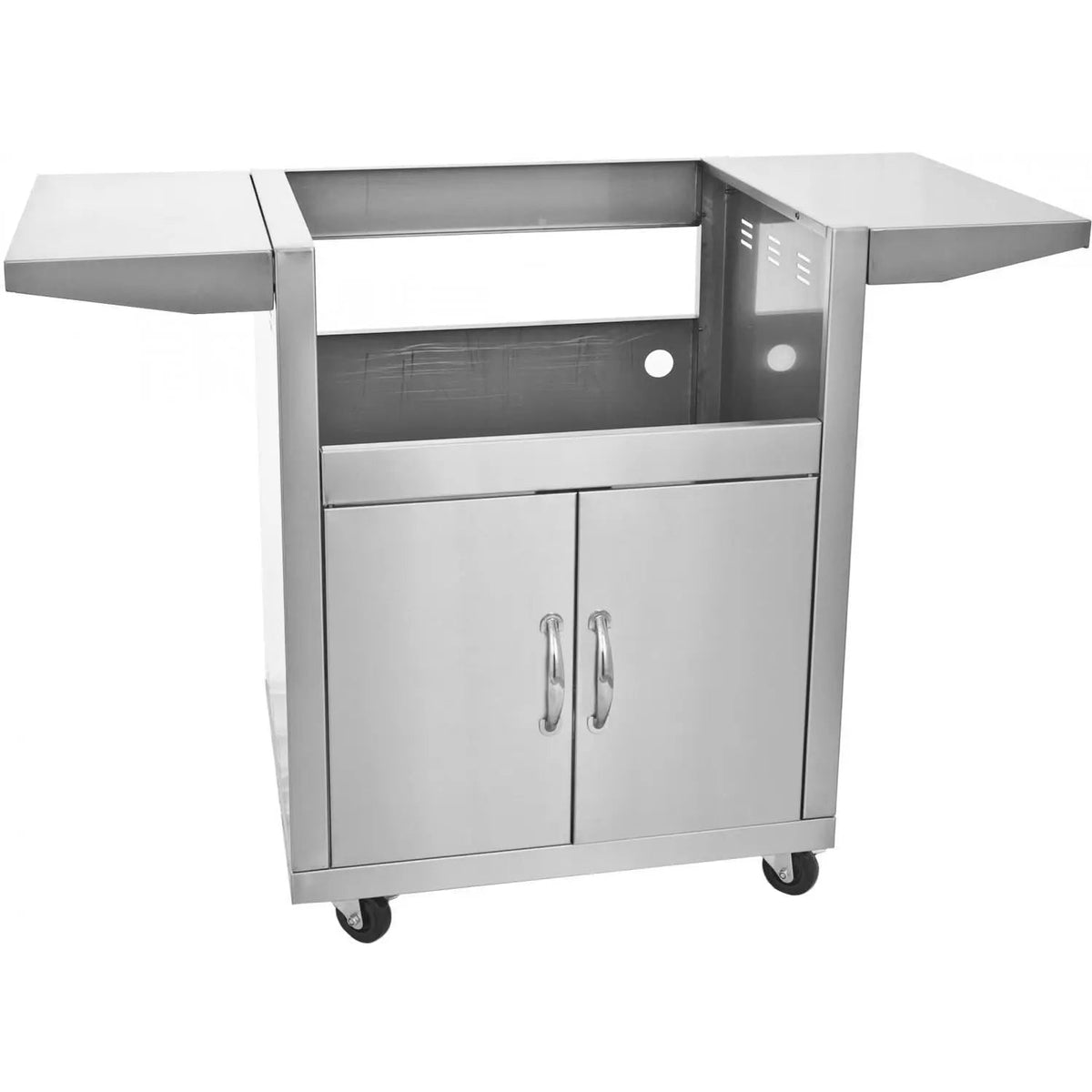 Blaze 25-Inch Grill Cart BLZ-3-CART-SC with stainless steel side shelves and storage cabinet