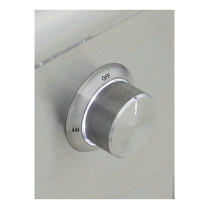 Blaze LTE+ 30-Inch Griddle illuminated gas-flow control knob detail