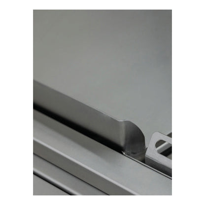 Blaze LTE+ 30-Inch Griddle full-size drop-in grease drip trough detail