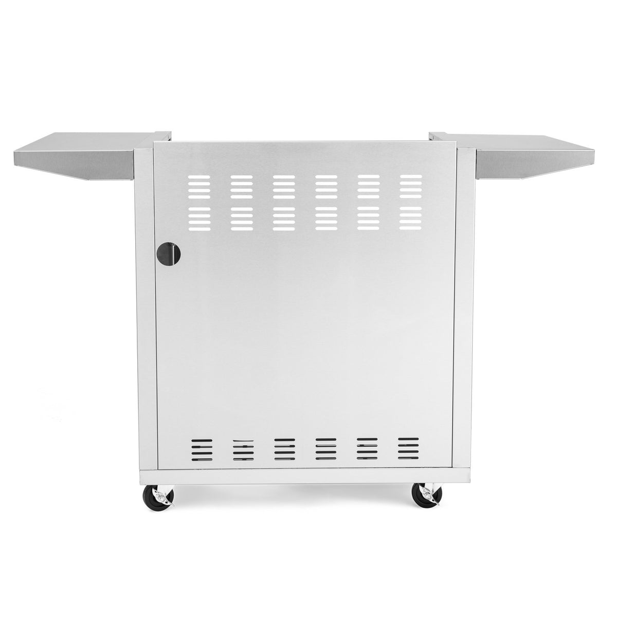 Blaze LTE+ 30-Inch Griddle Cart rear view with folding side shelves