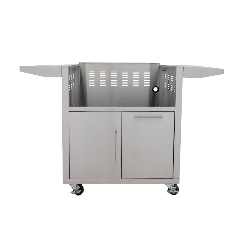 Blaze LTE+ 30-Inch Gas Griddle on compatible stainless steel cart