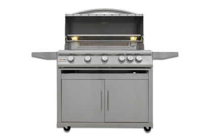 Blaze LTE+ 40-inch 5-burner gas grill on compatible freestanding cart