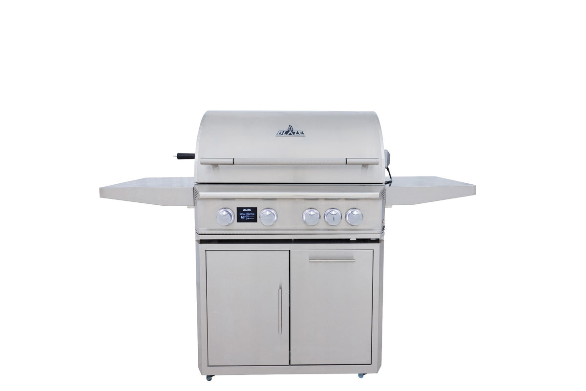 Blaze LTE PRO 32-inch gas grill on compatible freestanding cart