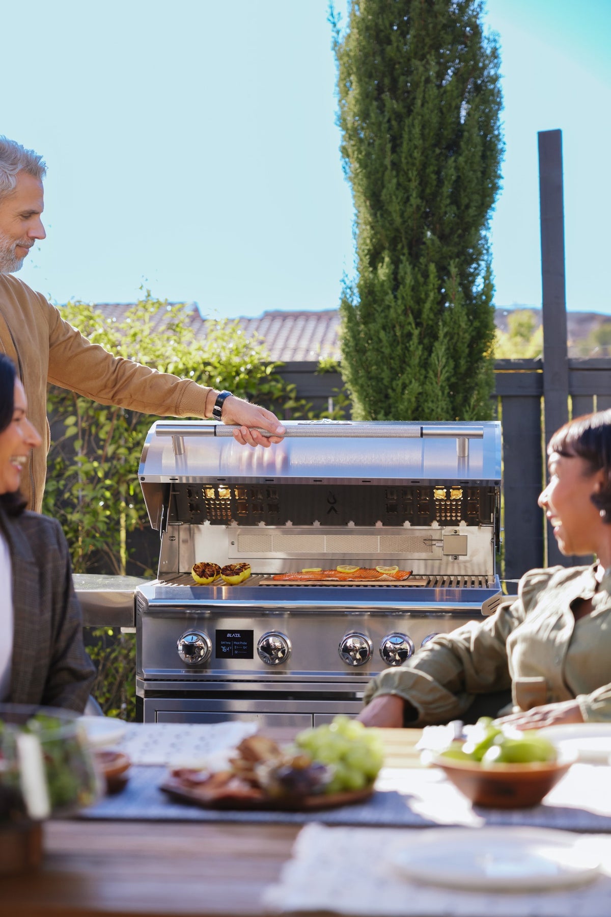 Blaze LTE PRO 32-inch gas grill in an outdoor cooking setting