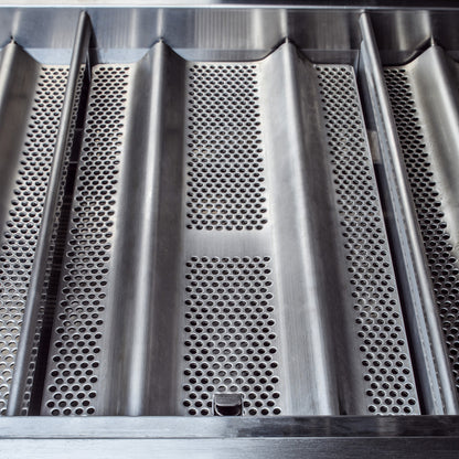 Blaze LUX stainless steel burner and flame-tamer system