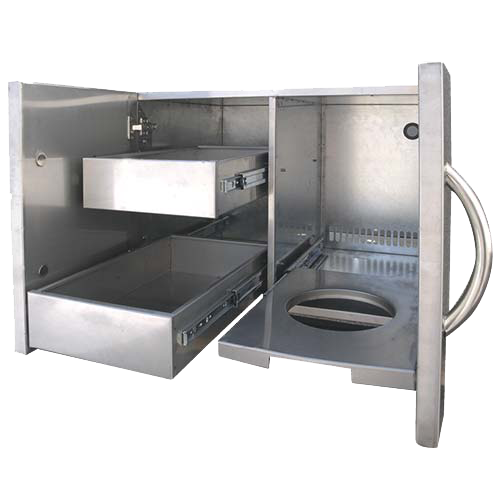 Cal Flame 30-inch stainless steel door and drawer combo BBQ11840P-30