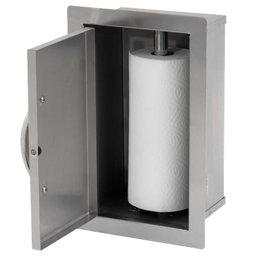 Cal Flame stainless steel paper towel storage door BBQ07910
