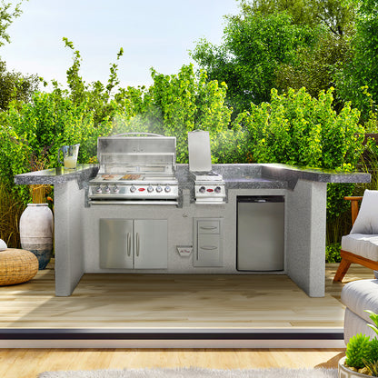 Cal Flame La Jolla Luxury Outdoor Kitchen Island – Platinum Series