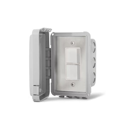 Infratech 14-4310 single flush mount duplex switch with weatherproof cover, open