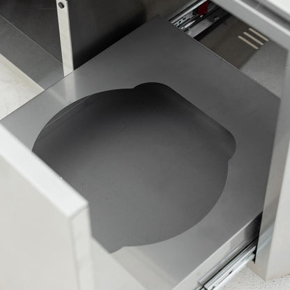 Blaze 26-Inch Pizza Oven Cart pull-out propane tank storage detail