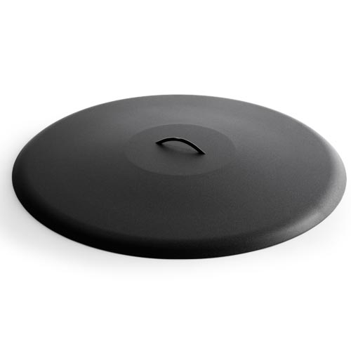 24 inch black round aluminum fire pit cover - short height