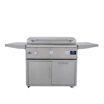 Blaze LTE PRO 40-Inch Gas Griddle on stainless steel cart BLZ-GRIDDLE40-CART-LTSC