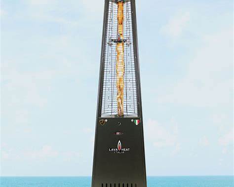Lava Heat Italia 2G Flame Tower patio heater with 66,000 BTU visible flame