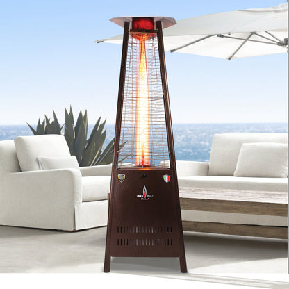 Lava Heat Italia Capri flame tower on coastal patio