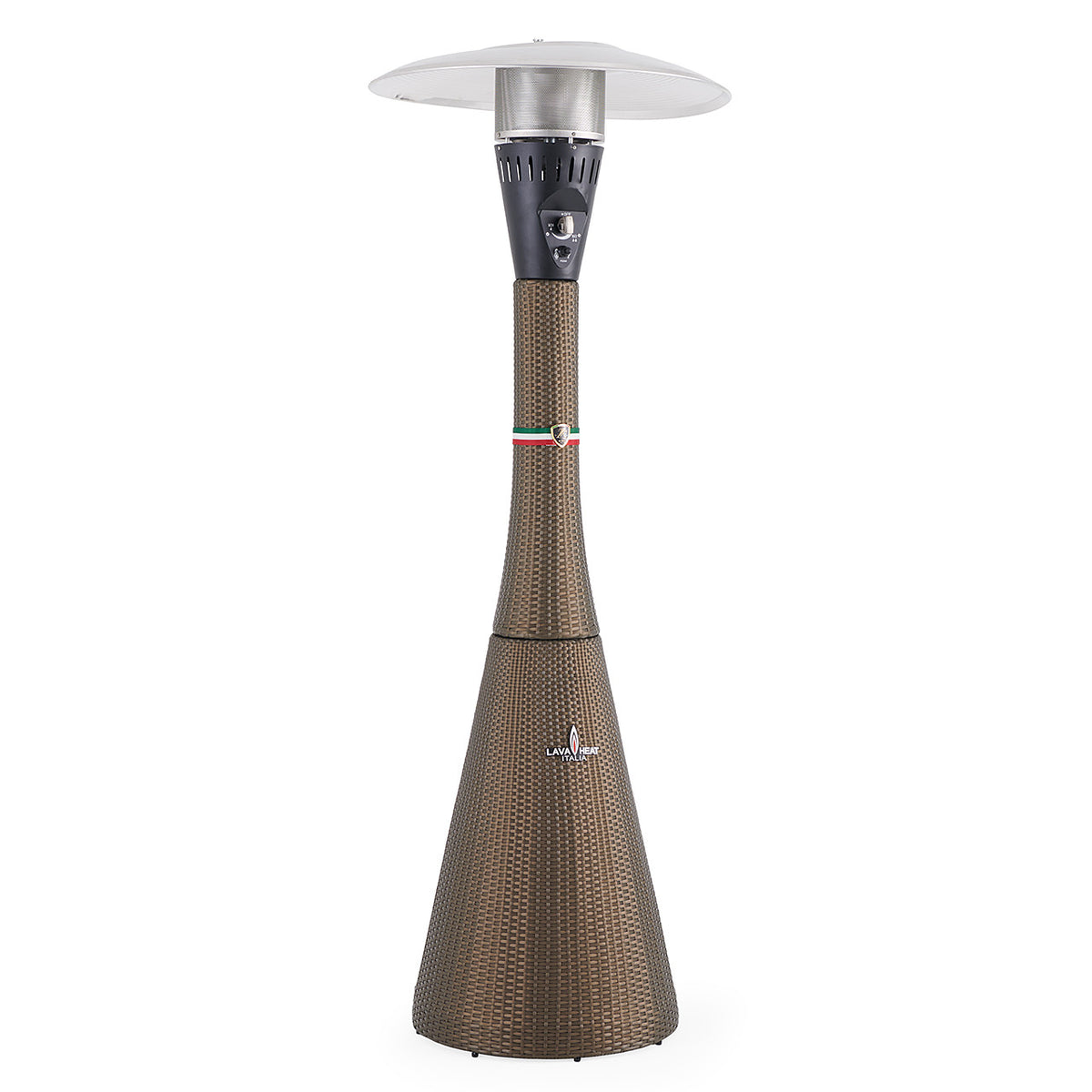 Lava Heat Italia Palermo rattan patio heater in walnut finish