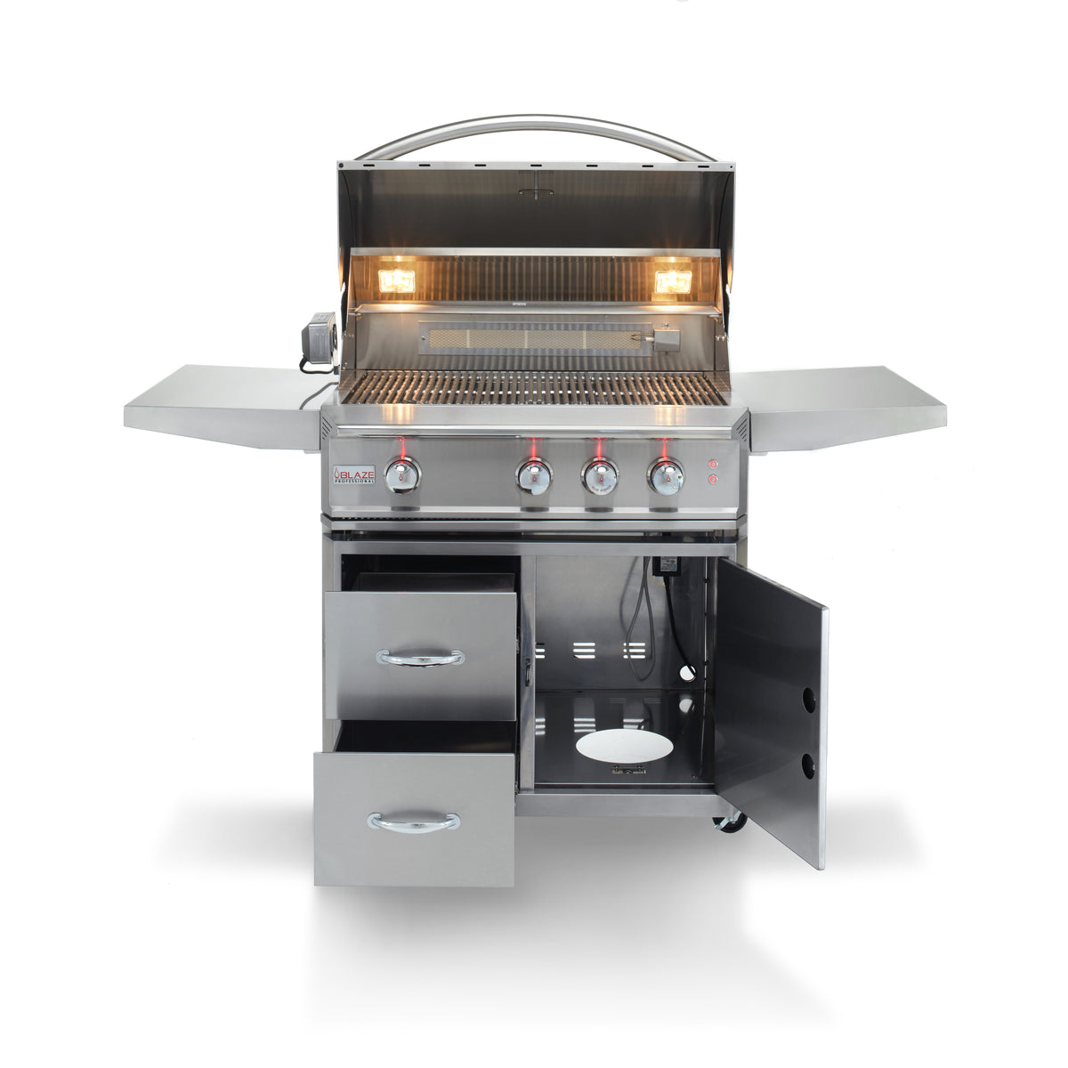 Blaze Professional LUX 34-Inch 3-Burner Grill on freestanding cart