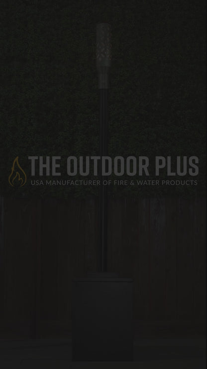 Stainless steel diamond plate fire torch wind proof 30,000 btu  perfect flame luxury outdoor lighting