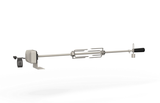 Bull 30-inch Rotisserie Kit 46000 with motor, spit rod, forks and mounting hardware