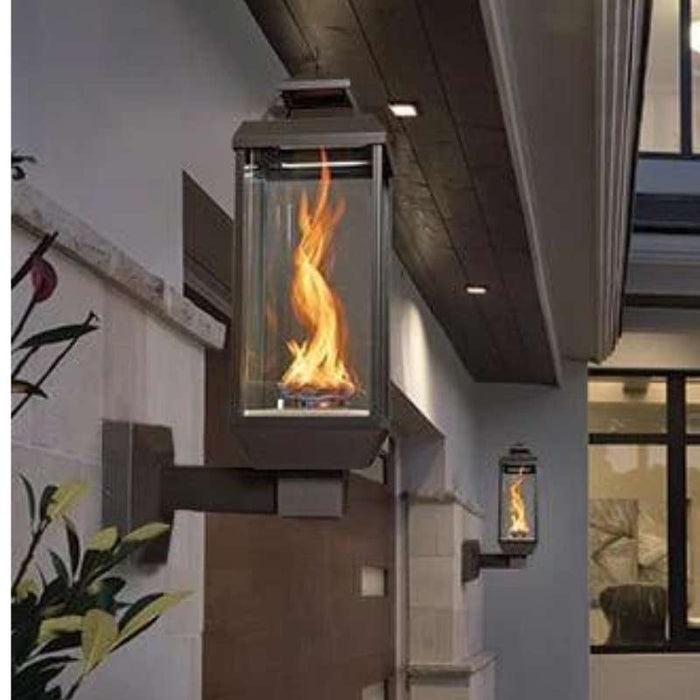 Tempest 50K gas lantern wall mounted in luxury outdoor living space